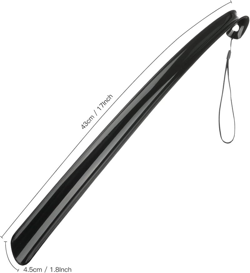 PCEEL Shoe Horn Long Handle Super Strong Plastic/Genuine Wood with Lanyard,Shoehorn Fit for Men,Women,Seniors,Kids - Image 2